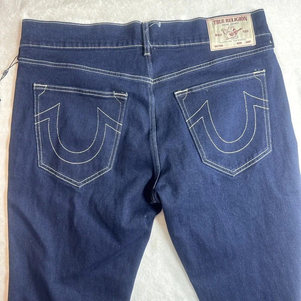 True Religion Rocco Relaxed Skinny Men's Jeans Dark‎ Blue 36